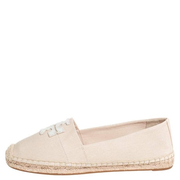 Tory Burch Cream Canvas Weston Flat Espadrilles‎ women’s shoes size 7.5 - Picture 7 of 15